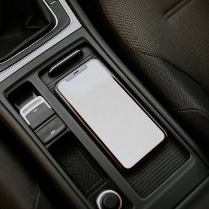 beige interior decoration of a luxurious car
